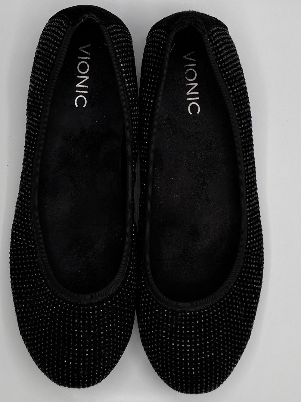 Vionic Spark Willow Ballet Flats, Black Crystal-Embellished Ballet Flats Sz 9 - Picture 6 of 13